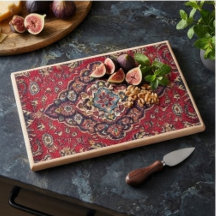 Intricately Woven Persian Rug  Red Floral