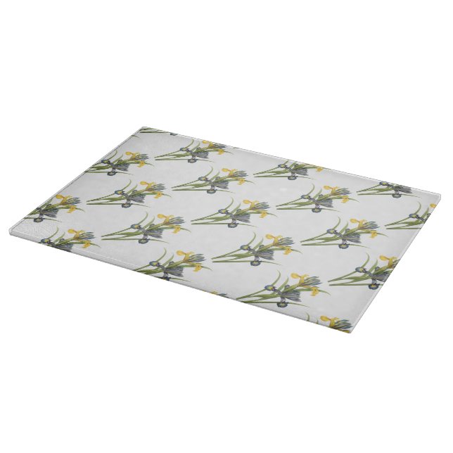 Planche À Découper Iris espagnol (Iris xiphium) par Redouté (Coin)
