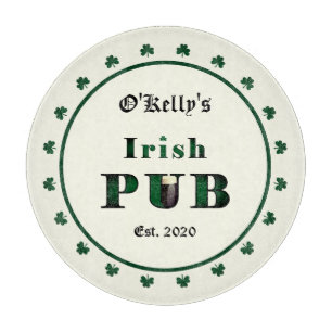 Planche À Découper Irish Pub Bar Taverne Verre Décoratif