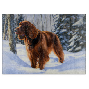 Planche À Découper Irish Setter Let It Neige Christmas