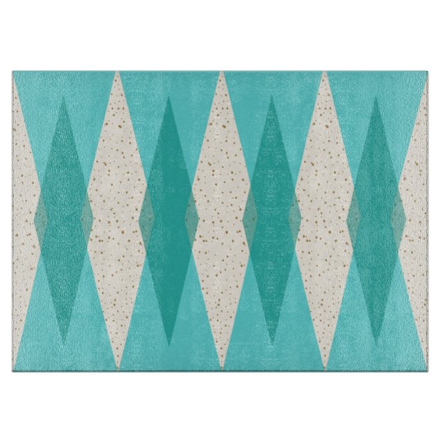 Planche À Découper Jacquard moderne du milieu du siècle Plafond en ve (Devant)