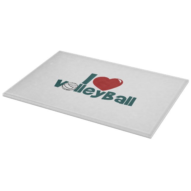 Planche À Découper J'adore le volley-ball (Coin)