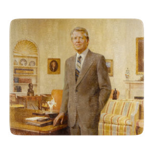 Planche À Découper James Earl Carter peint le portrait du président a