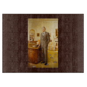 Planche À Découper James Earl Carter peint le portrait du président a