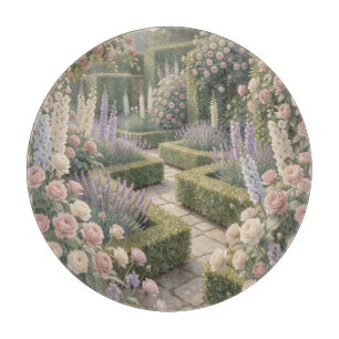 Planche À Découper Jardin Anglais Romantique Roses Roses Lavande Pier