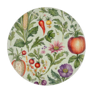 Planche À Découper Jardin de légumes en verre rond