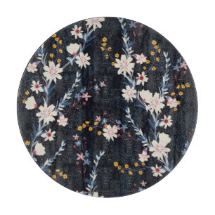 Planche À Découper Jardin de nuit Floral Marine Motif