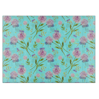 Planche À Découper Jardin d'hortensias Visiteur-libellule Floral