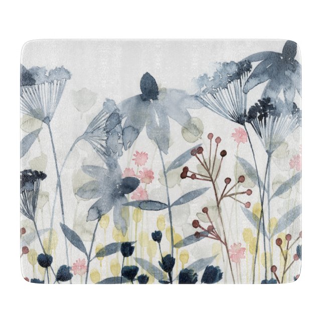 Planche À Découper Jardins stratifiés - Fleurs aquarelles (Devant)