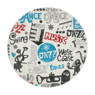 Planche À Découper Jazz Doodle : Mélange de Musique Eclectique