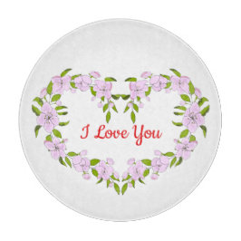 Planche À Découper Je t'aime Fleurs mignonnes