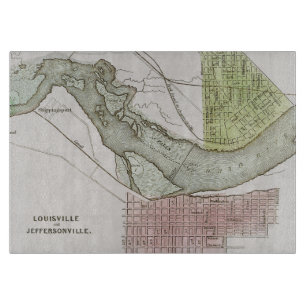 PLANCHE À DÉCOUPER JEFFERSONVILLE, INDIANA : CARTE