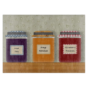 Planche À Découper Jelly Jars Glass Cutting Board