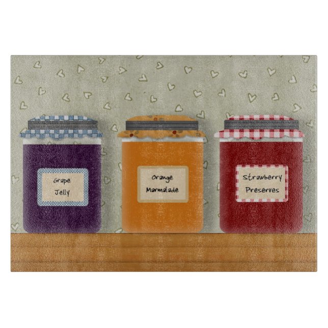 Planche À Découper Jelly Jars Glass Cutting Board (Devant)