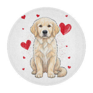 Planche À Découper Joli chien retriever doré crème anglais
