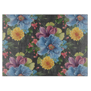 Planche À Découper Joli Et Fleur Sombre