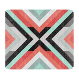 Planche À Découper Joli Motif géométrique de corail de Mint