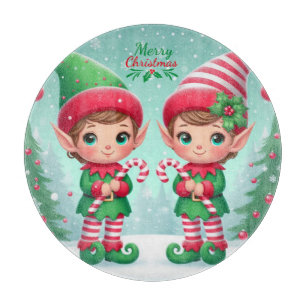 Planche À Découper Jolies elfes de Noël