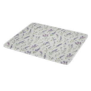 Planche À Découper Jolies Fleurs Lavande Blanches Shower de Mariée
