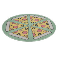 Jolies tranches de pizza de style géométrique