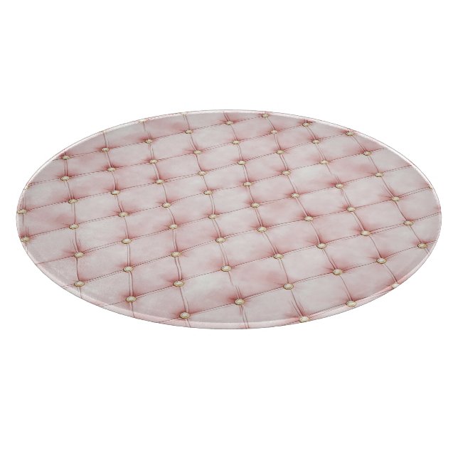 Planche À Découper Jolis carrés dorés roses   (Coin)
