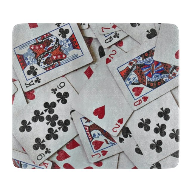 Planche À Découper Jouer Cartes Poker Jeux Reine Roi (Devant)