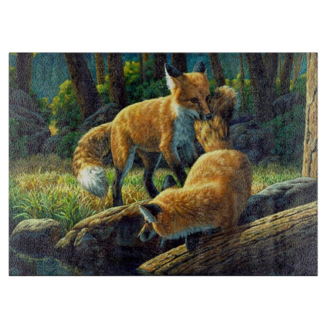 Planche À Découper Jouer de mignons Pups Red Fox (Devant)