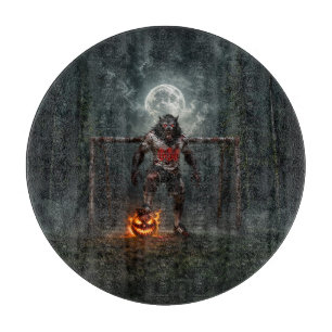 Planche À Découper Joueur de football Loup-Garou Halloween Horreur Ar