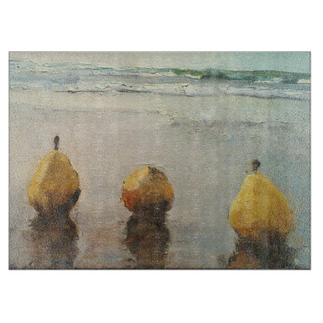 Planche À Découper Jour de poires au conseil de cuisine de plage (Devant)