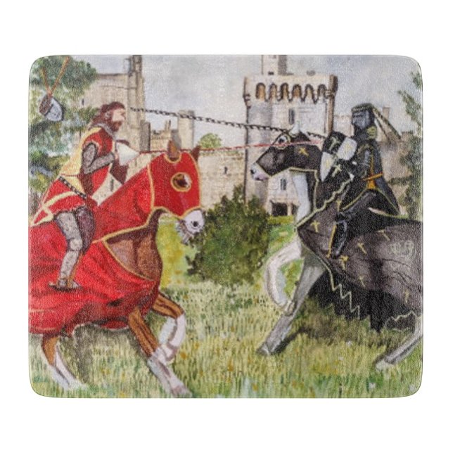 Planche À Découper Joust médiéval En face du Château (Devant)