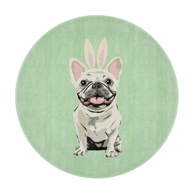 Planche À Découper Joyeuses Pâques, chien (Devant)