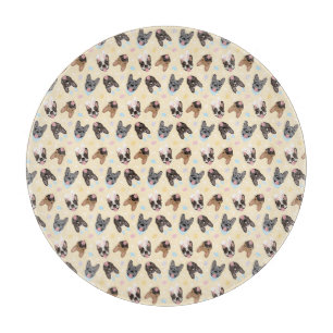 Planche À Découper Joyeux Bulldogs français de Pâques