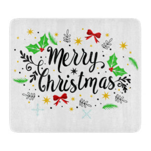 Planche À Découper Joyeux Noël Festif  