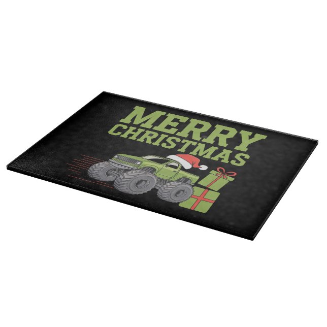 Planche À Découper Joyeux Noël Monster Camion Toddler Boys Noël (Coin)
