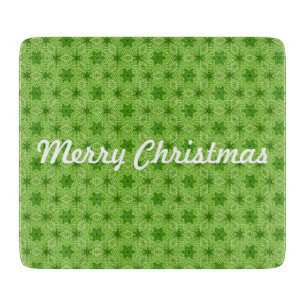 Planche À Découper Joyeux Noël Vert Pays Étoile Motif