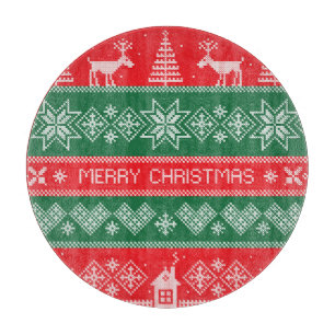 Planche À Découper Joyeux Noël : vintage motif festif.