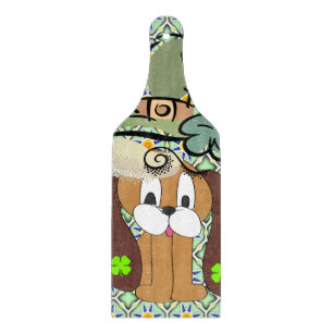 Planche À Découper Joyeux St. Patrick's Day Glass Cutting Board Chien