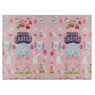 Planche À Découper Joyeux voeux de Pâques - Motif Funny Bunny Pâques