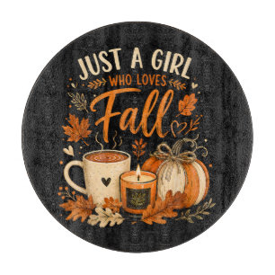 Planche À Découper Juste Une Fille Qui Aime L'automne