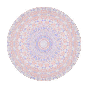 Planche À Découper Kaleidoscope rose, blanc et bleu