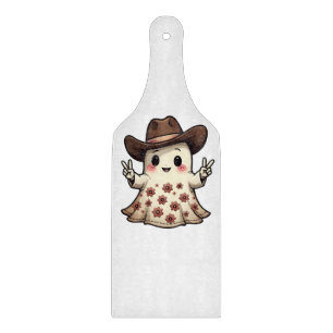 Planche À Découper Kawaii Japonais Pastel Cowboy Ghost Halloween
