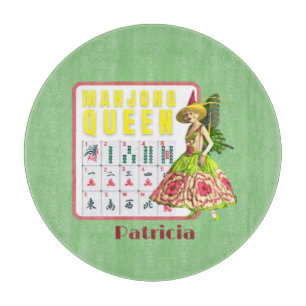 Planche À Découper Kitschy Mahjong Reine Personnalisée