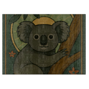 Planche À Découper Koala ornemental en Mandala botanique
