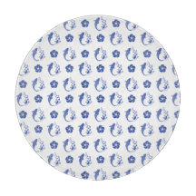 Koi Blossom Crest: Serene Blue Edition