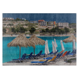 Planche À Découper Ksamil, bord de plage de la ville