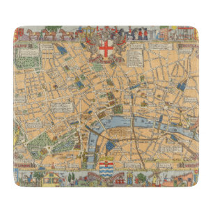 Planche À Découper La carte des enfants de Londres, Angleterre