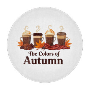 Planche À Découper La couleur de l'automne Citrouille Spice Coffee Au