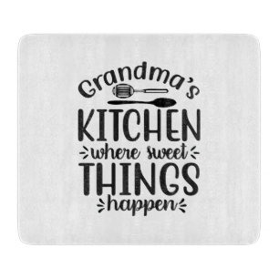 Planche À Découper La cuisine de grand-mère, où les choses douces a