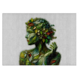 Planche À Découper La Dame Verte - Arrière - plan Blanc