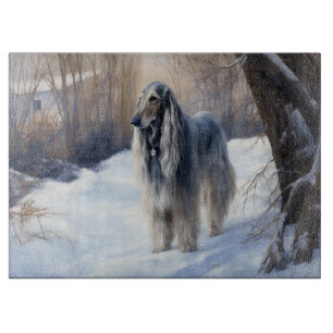 Planche À Découper La Hanche Afghane Laisser Neige Noël